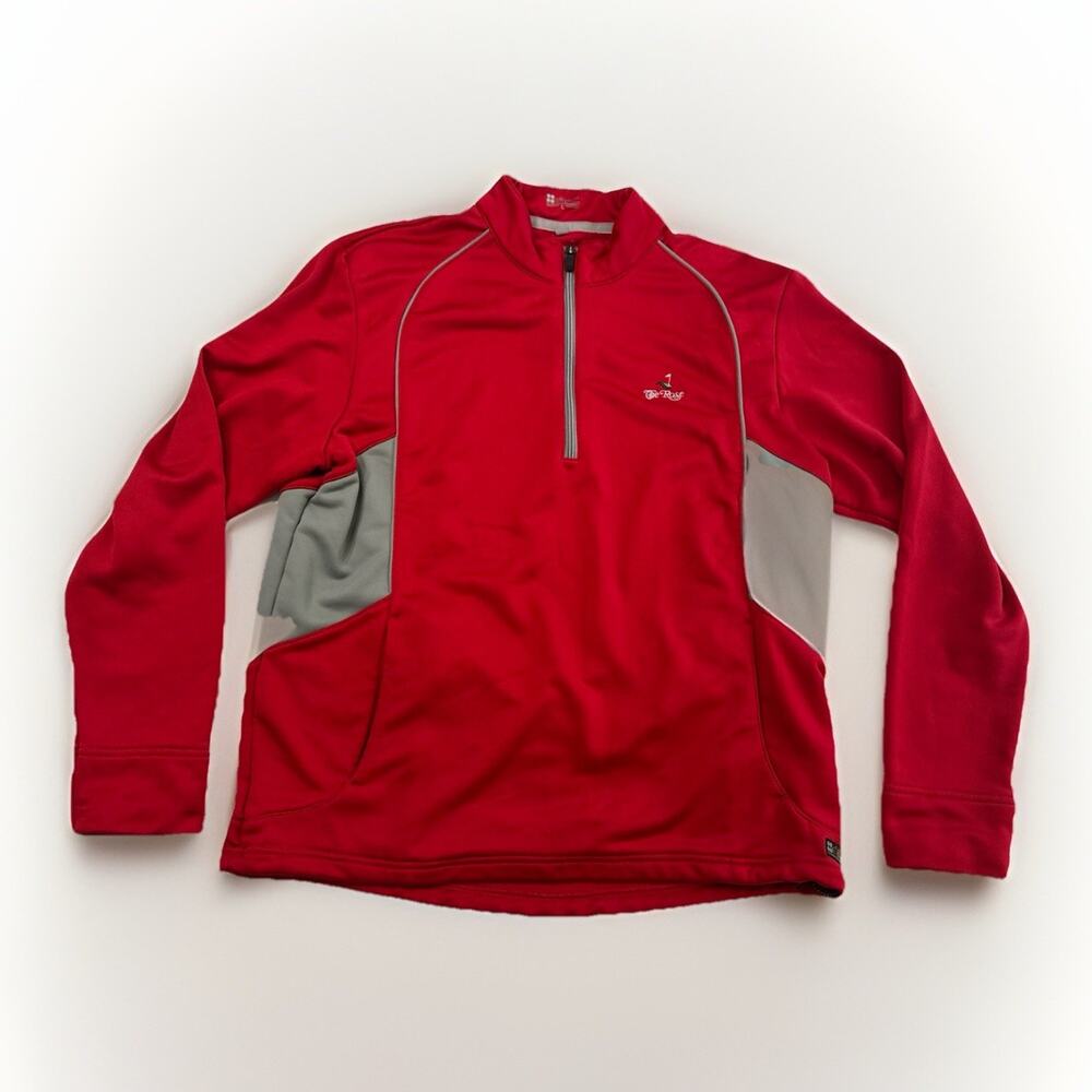ARC Men's Size Large Red Golf 1/4 Zip Sweatshirt The Rose Michigan Golf Course